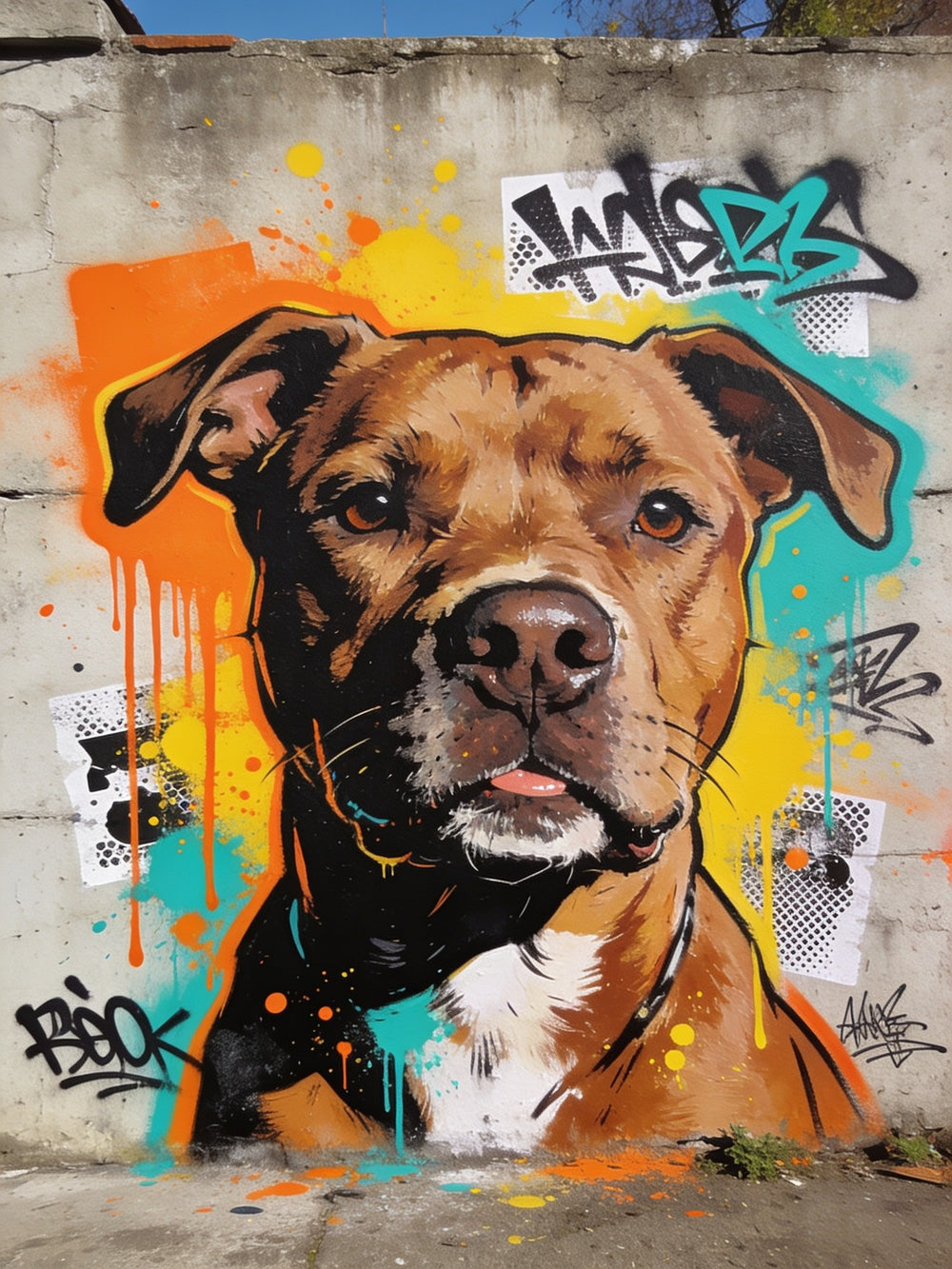 Muralla · Retrato de tu mascota en graffiti