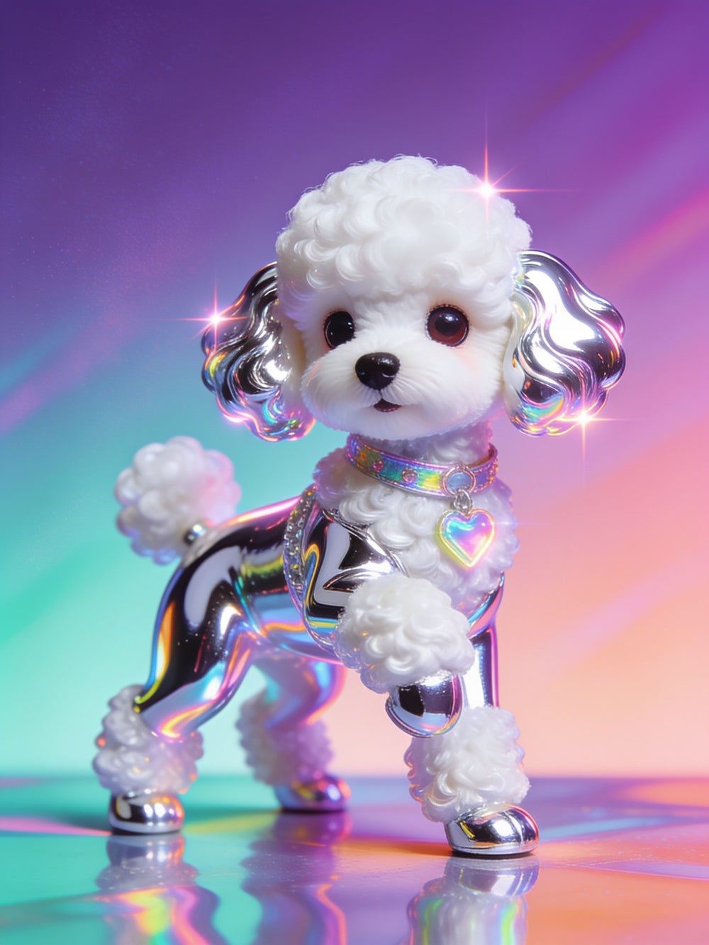 Y2K · Retrato de tu mascota en cromo líquido