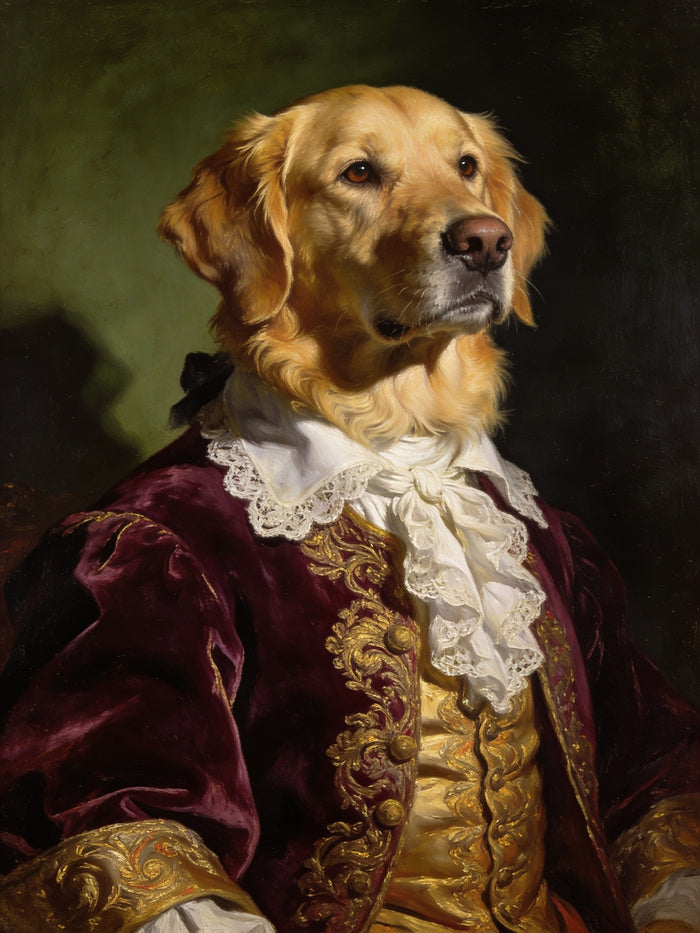 Nobleza · Retrato de tu mascota en óleo clásico
